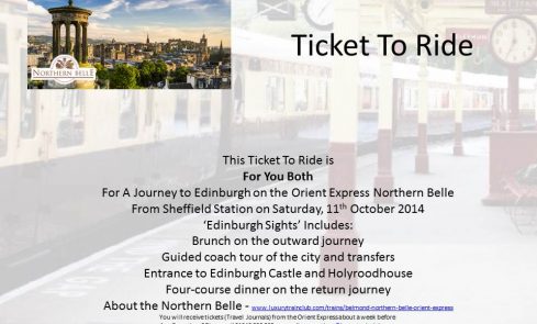 Example Ticket To Ride Edinburgh Orient Express Northern Belle