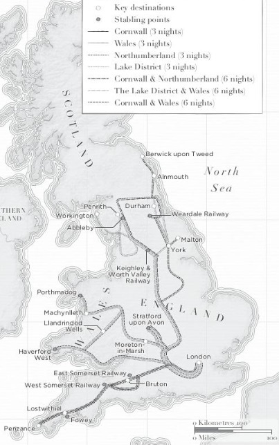 Britannic Explorer Heritage Railways Map Luxury Train Club