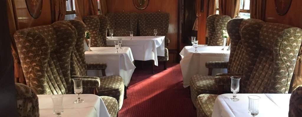 PRIVATE CARRIAGE on British Pullman saloon style from Luxury Train Club