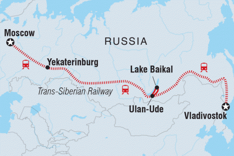 trans siberian railroad map
